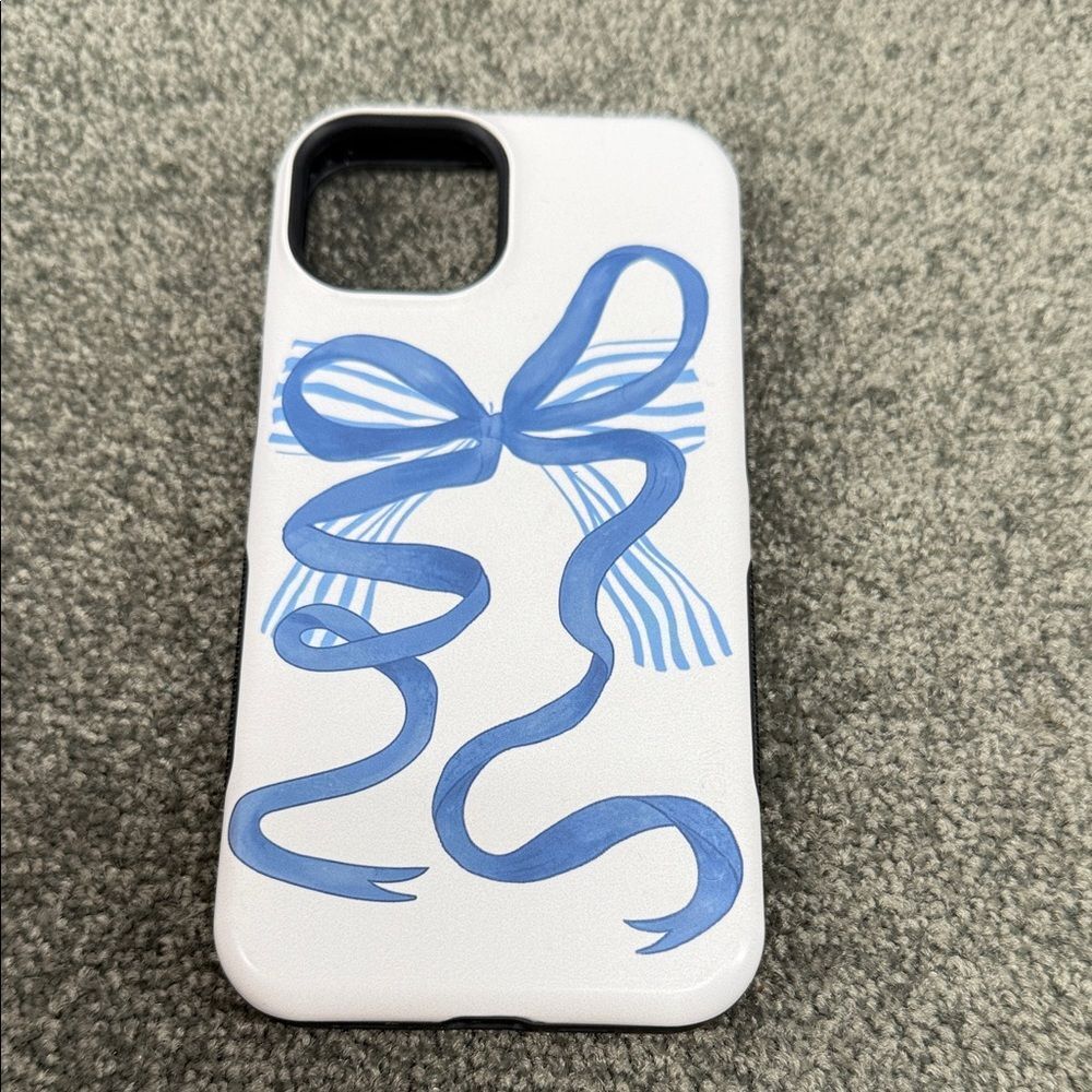 Casely Phone Case White Blue Ribbons Bows IPhone 14 Shabby Chic Pretty